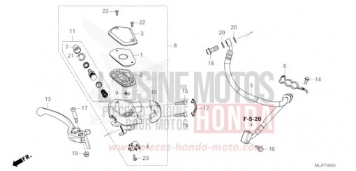 MAITRE-CYLINDRE DE FREIN AVANT CYLINDRE GL1800BDS de 2025